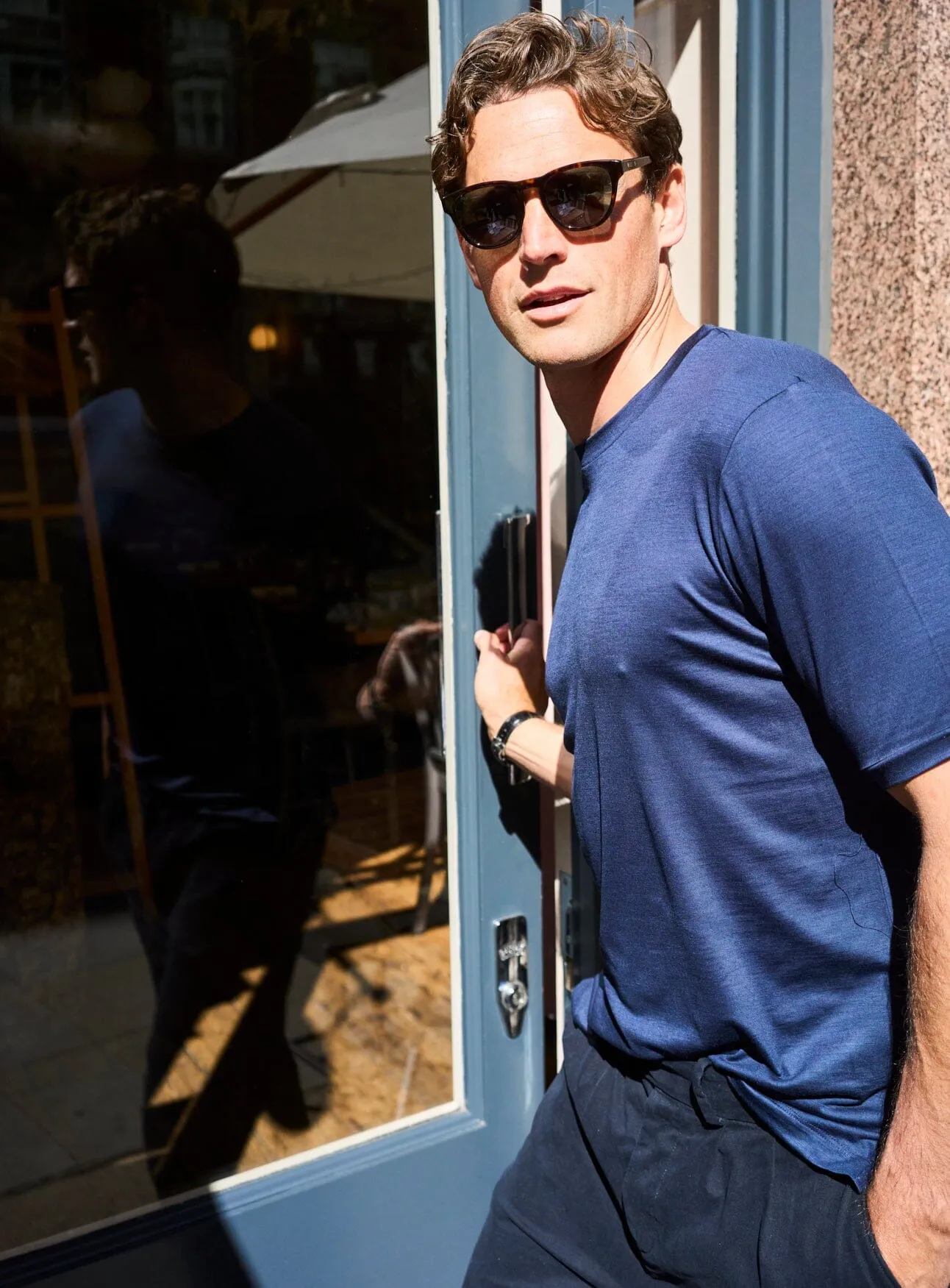 ZQ Merino Steel Blue Super 120s Stretch T-Shirt