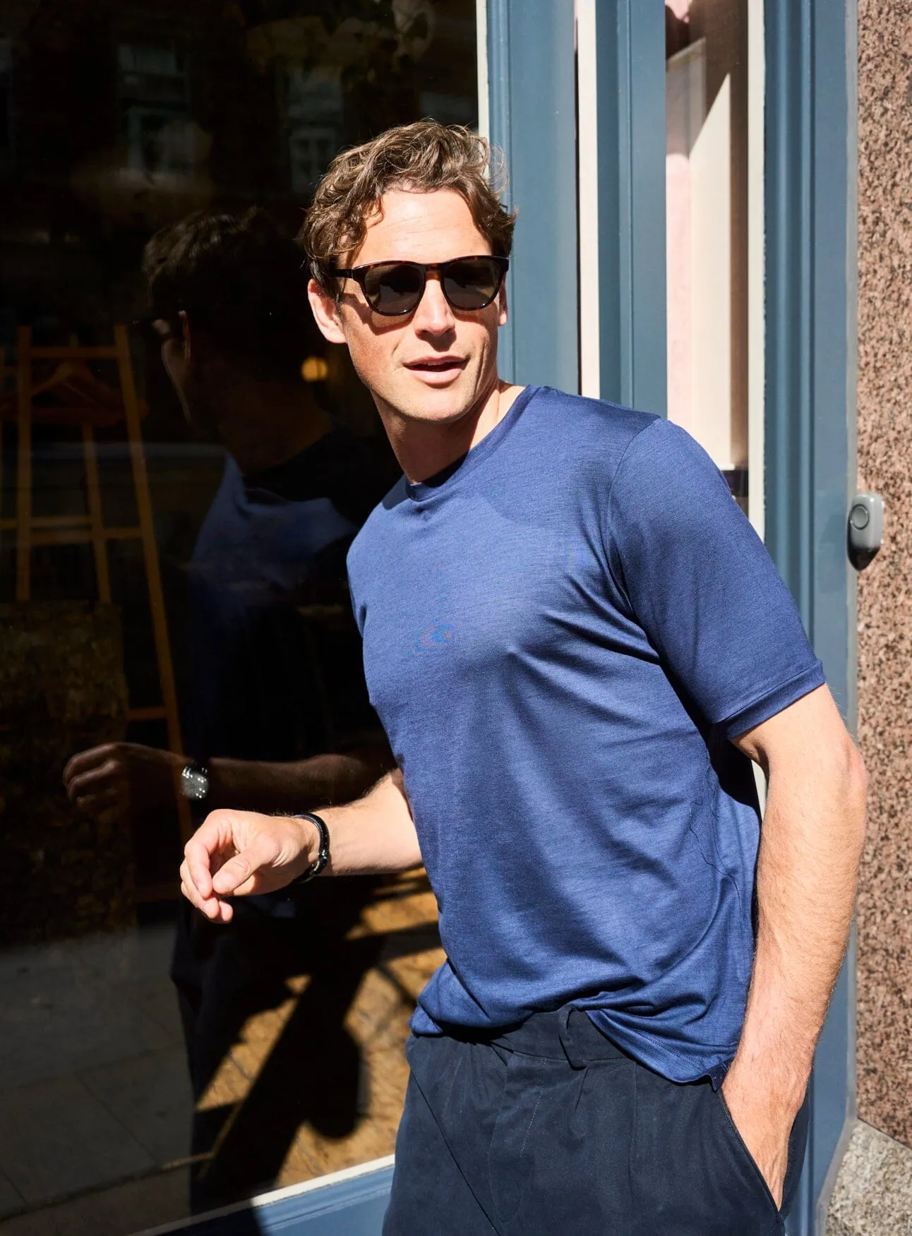 ZQ Merino Steel Blue Super 120s Stretch T-Shirt
